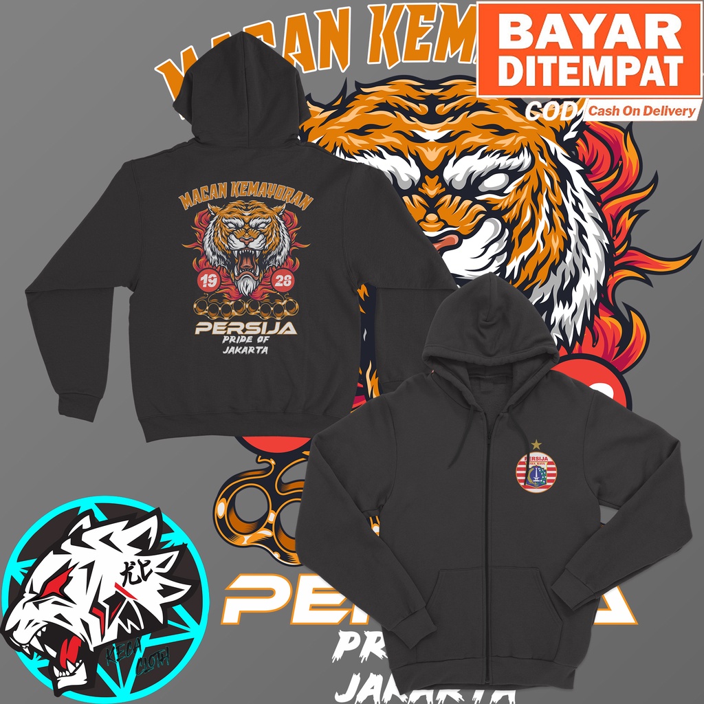 JAKET ZIPPER PERSIJA MACAN KEMAYORAN BIG SIZE JUMBO JAKET BOLA PRIA WANITA