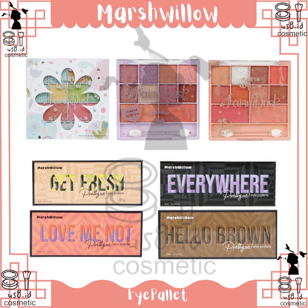 MARSHWILLOW Fairy Dust Face Kit Palette Eyeshadow Blush On (✔️BPOM) || Marshwillow Pretty Me Eye Pallette - Eyeshadow