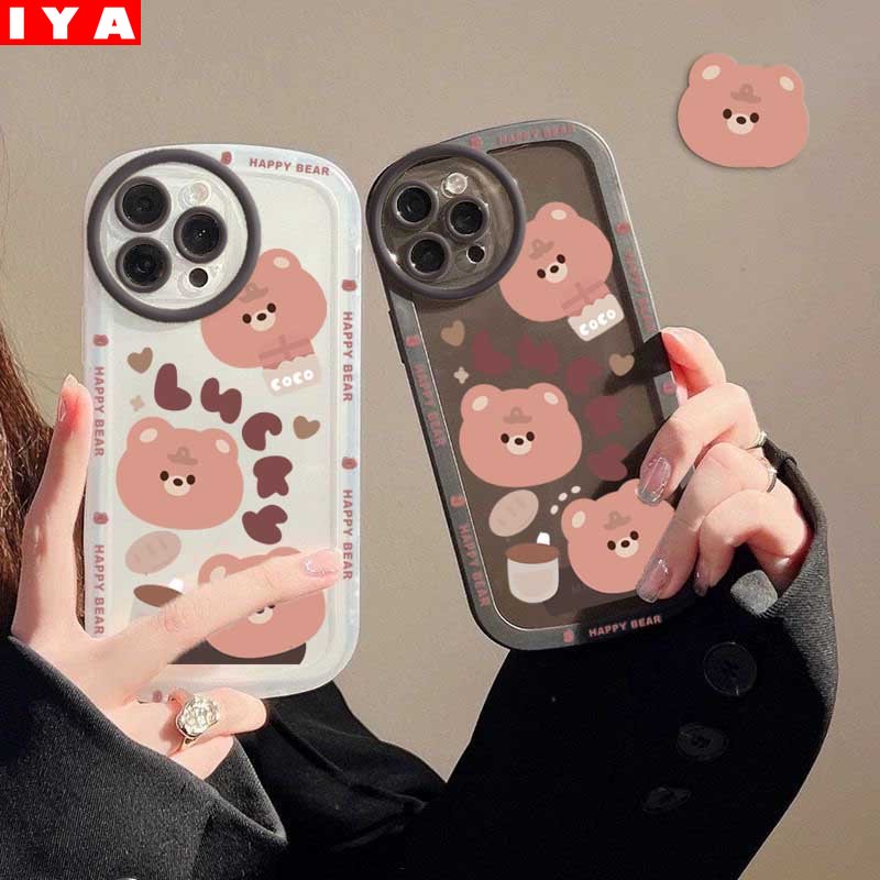 Soft Case Silikon Motif Beruang Untuk Samsung A13 A02S A03 A03S A23 A30S A11 A12 A51 A30 A50 A52 A20S A10S M11 M12 J7 PRIME J7 PRO J4 PLUS