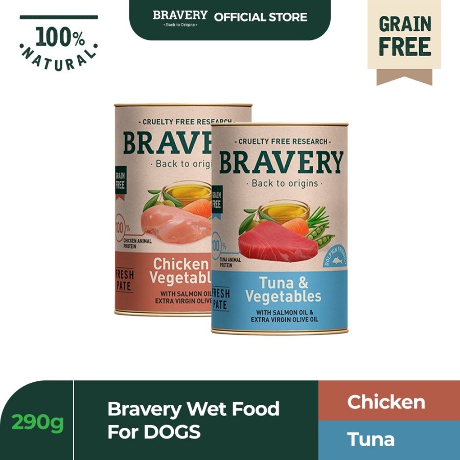 Bravery Wet Food For Dog 290gram / Makanan Basah