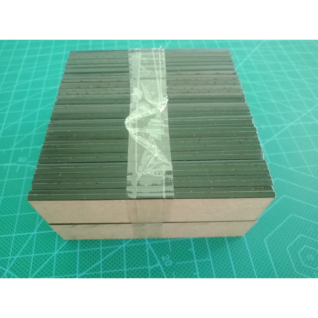 

Bahan papan nama dada / name tag akrilik acrylic polos 8x2cm