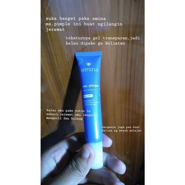 EMINA MS PIMPLE ACNE SOLUTION SPOT GEL 15ml GIRLSNEED77