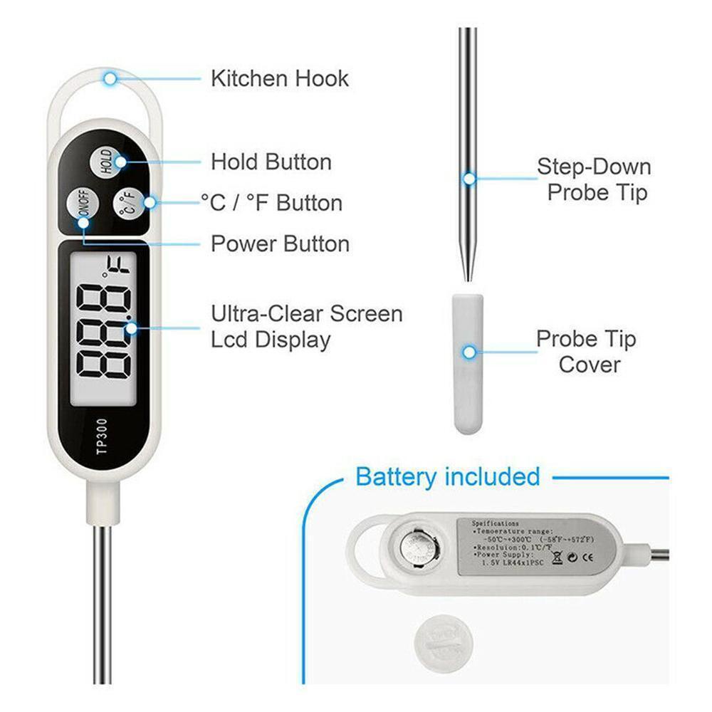 【COD Tangding】Termometer Suhu Air / Minyak / Ac / BBQ / Makanan Elektronik Tipe Probe
