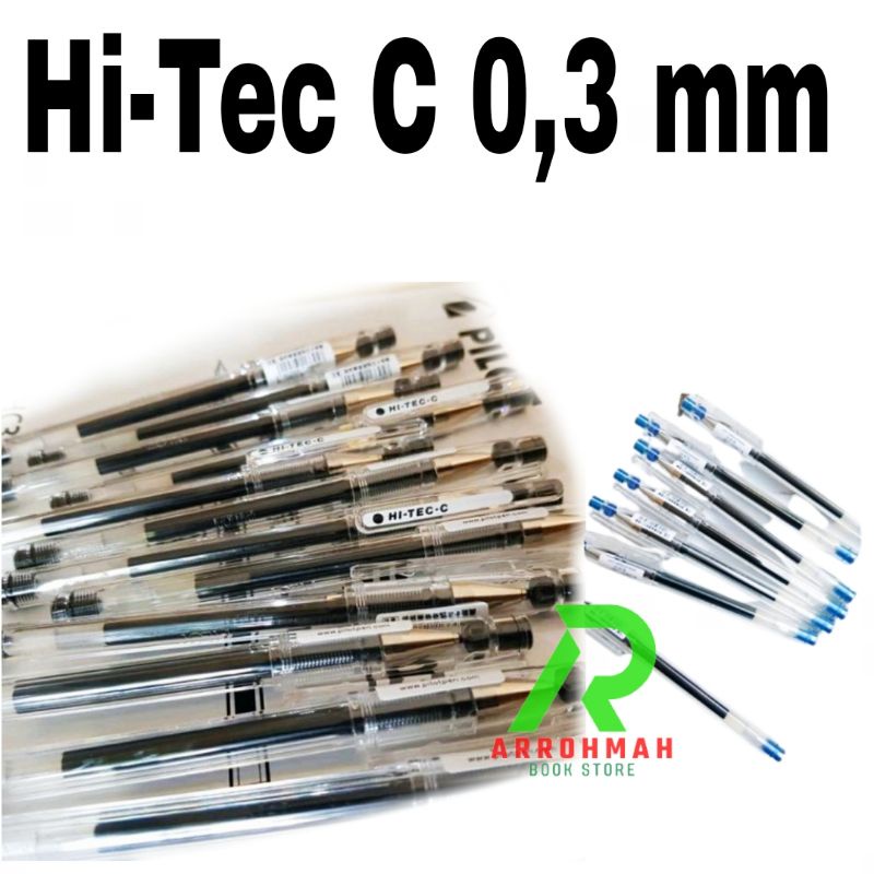 

Hitec-C 0,3 mm bolpoin pulpen tinta makna original