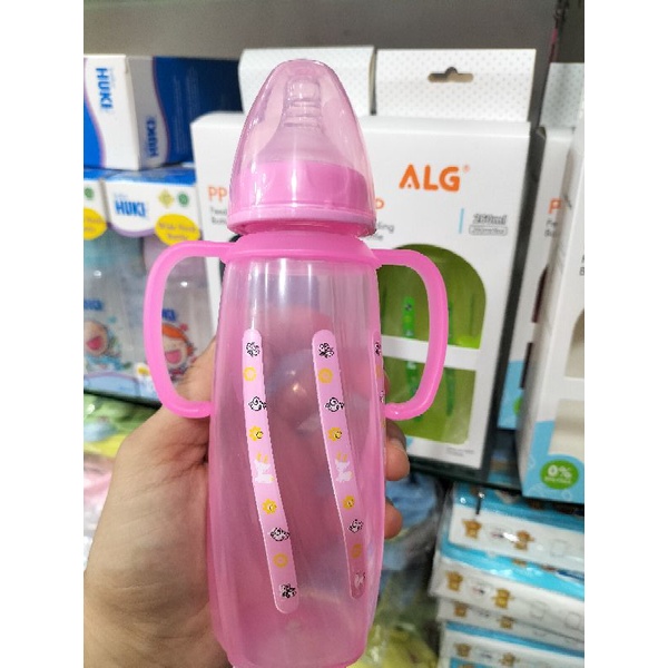 Botol Susu Slim Neck lengkap Botol+Nipple+Sedotan+Pegangan Botol BPA Free 250Ml