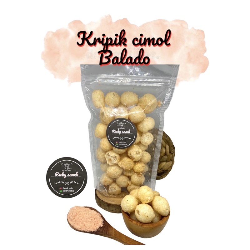 

Kripik cimol /Cemilan cimol rasa balado/Snack cimol rasa balado