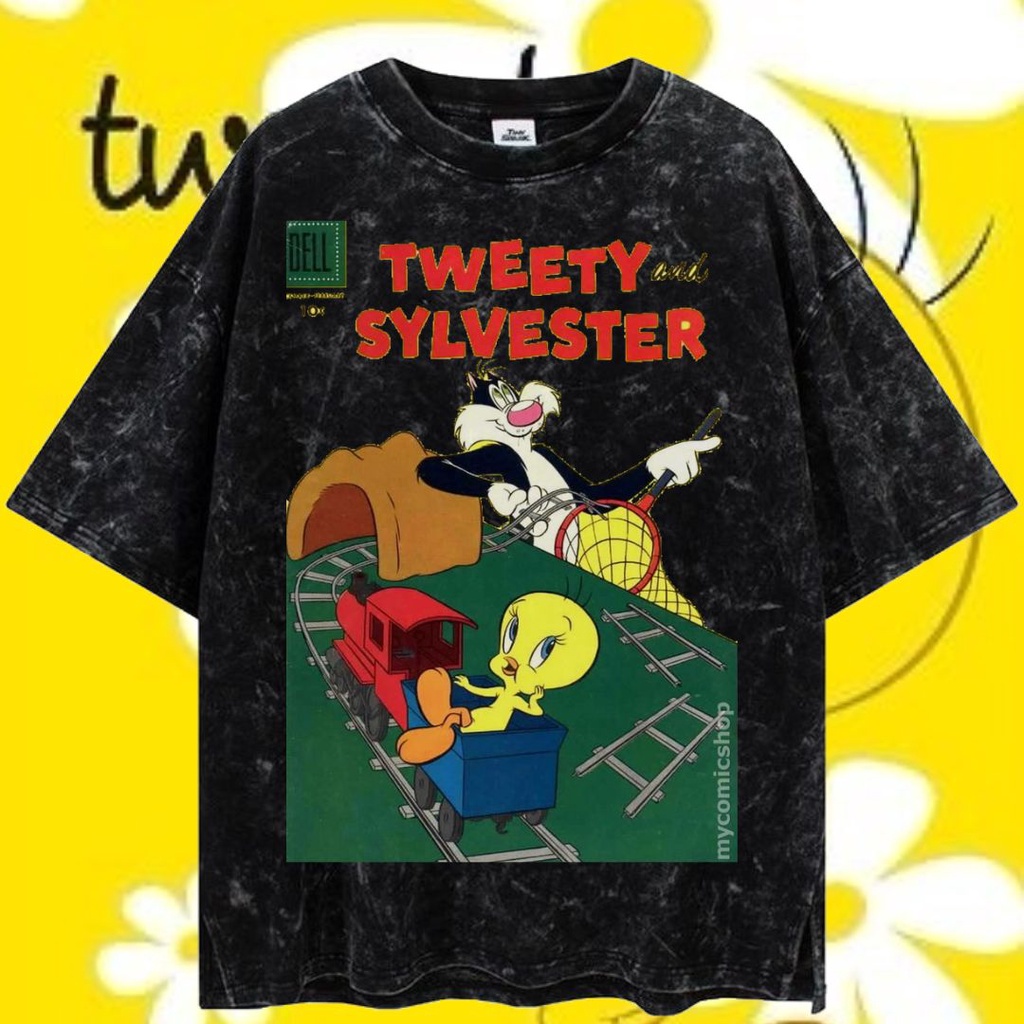 LASTHOPE 'TWEETY' OVERSIZE WASHING TSHIRT / KAOS ATASAN TSHIRT TEE WASHING ACID WASHED STONEWASH OVE