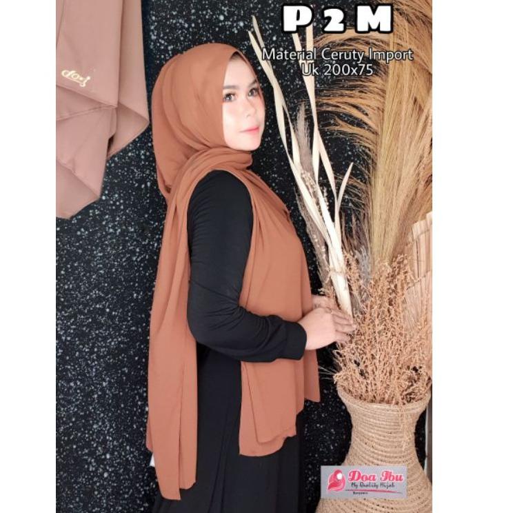 "KMJ.18Oc22ᴬ" PASHMINA POLOS 2 METER ORIGINAL DOA IBU/HIJAB PASHMINA 200X75 ORI DOA IBU/ECER GROSIR/