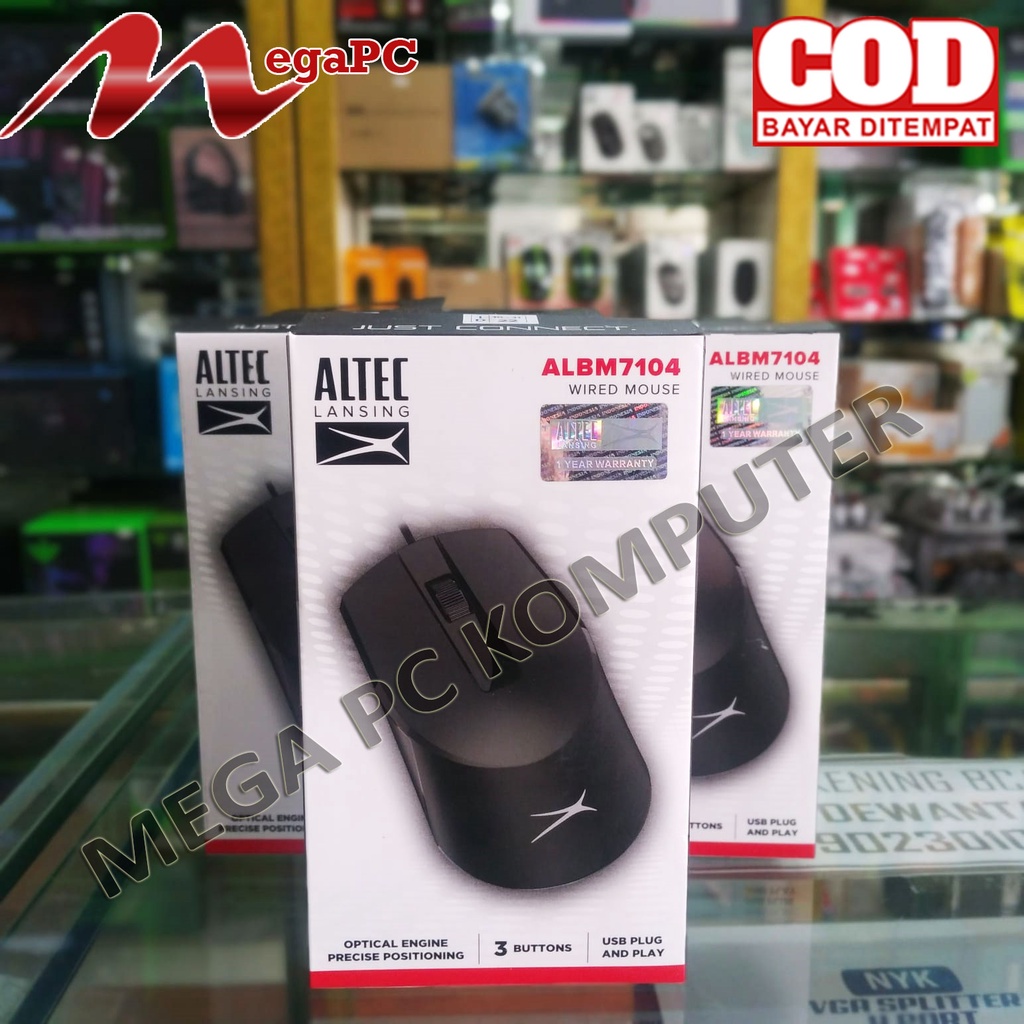 Mouse Kabel USB / Mouse Wired Altec Lansing ALBM7124