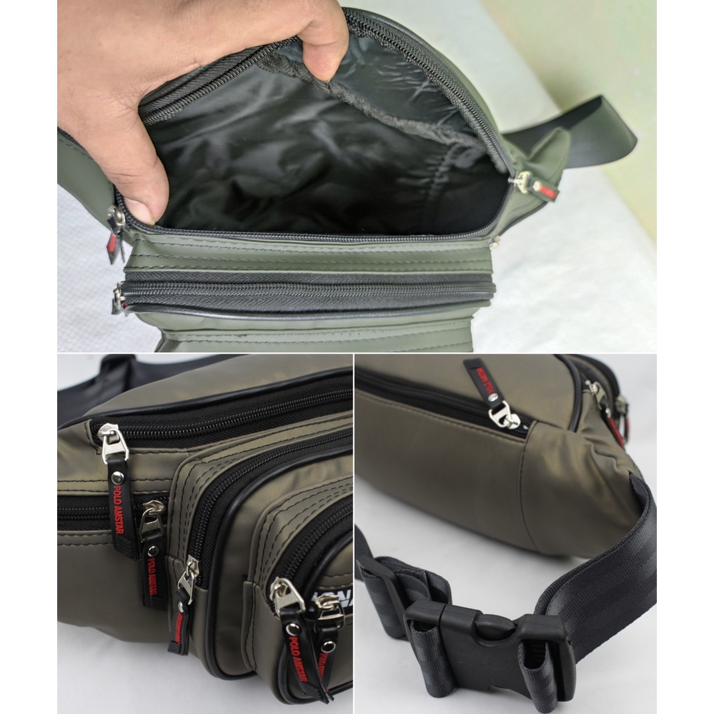 Tas Selempang  Pria Wanita Tas Bahu Waistbag 7 Ruang POLO AMSTAR