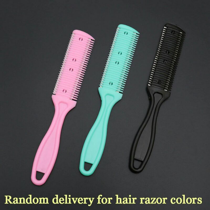 Gunting Rambut Profesional Barber Scissor 5.5 Inch 2 Pcs With Razor Comb 440c Black