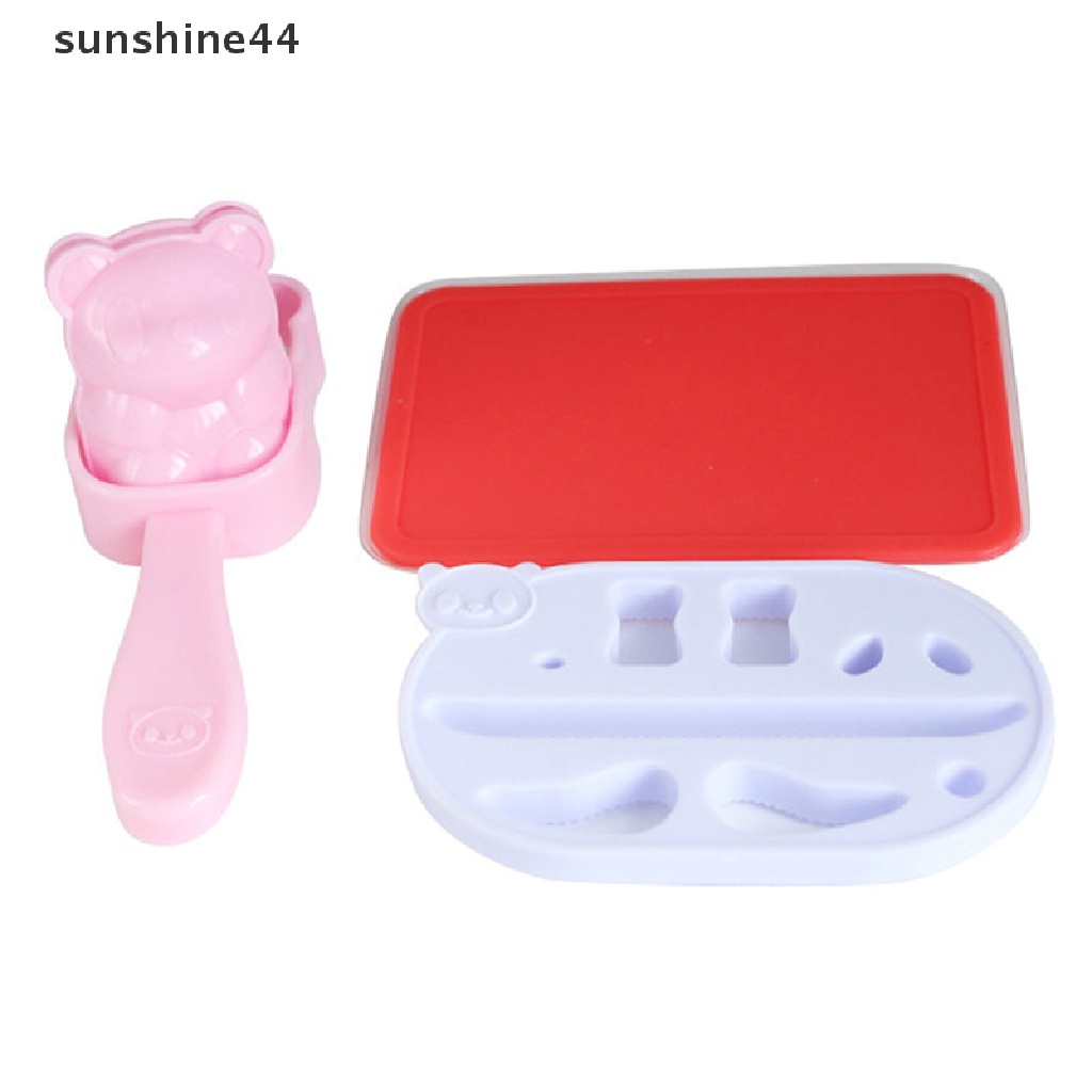 Sunshine Set Cetakan Sushi / Onigiri / Bento Bentuk Panda 3D DIY