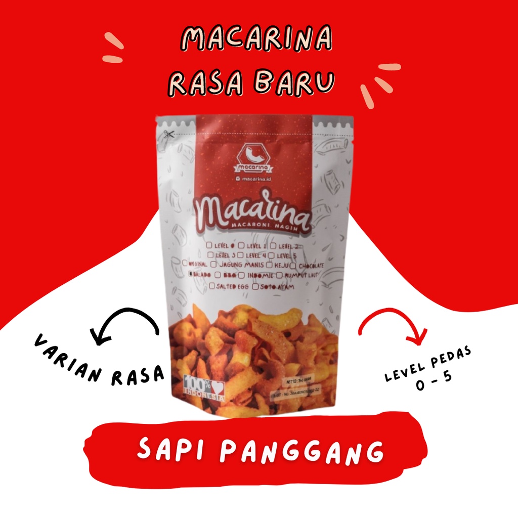 

NEW PRODUCT Makaroni SAPI PANGGANG MACARINA Shake Rasa SAPI PANGGANG Macaroni Nagih