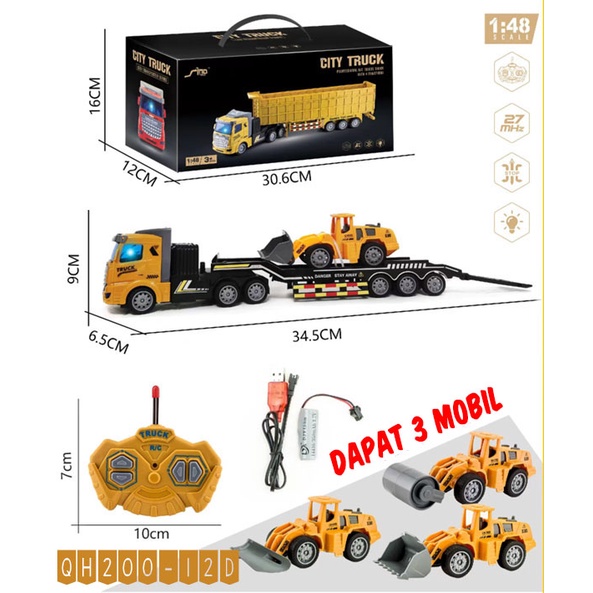 RC Truck Remote Kontrol Mainan Anak Mobil Mobilan Remot Diecast Vehicle