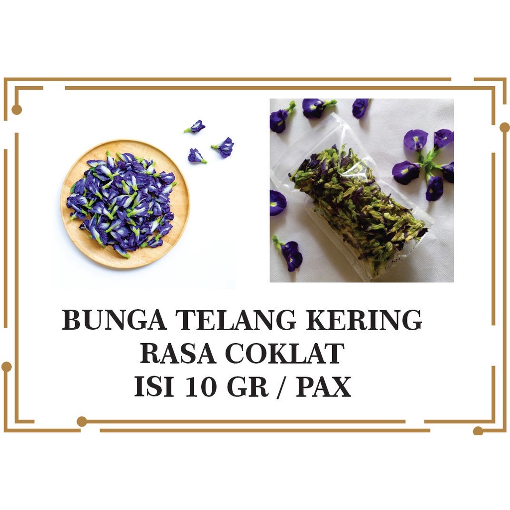 

Bunga Telang Kering ( sudah di bungkus/10 gram )