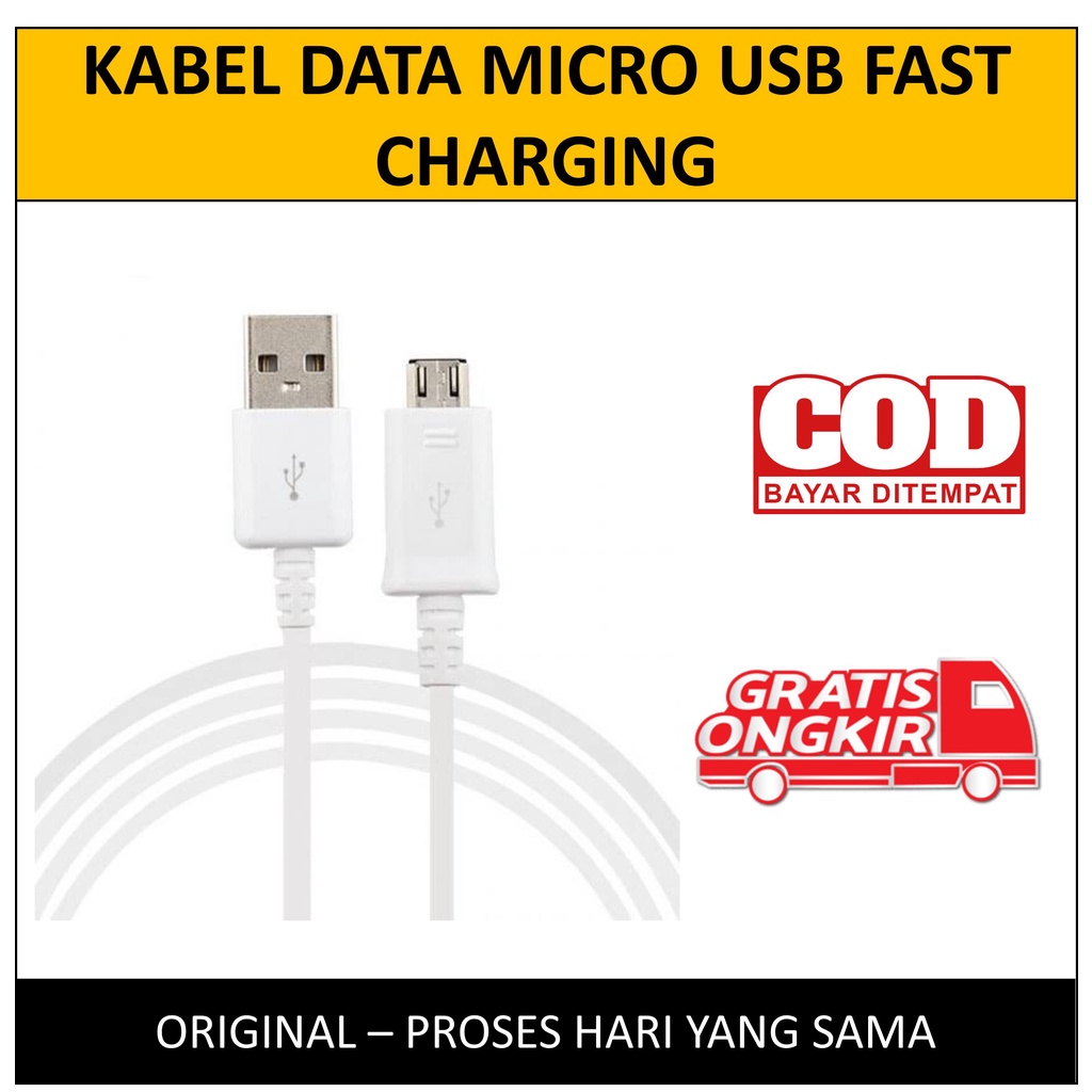 Kabel Data Micro USB Berbagai Merk Fast Charging Ori Universal