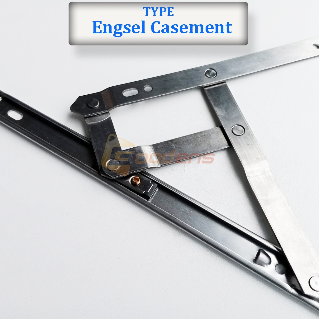 Engsel Casement 8 inch Kesmen Engsel Jendela Aluminium Stainless Steel