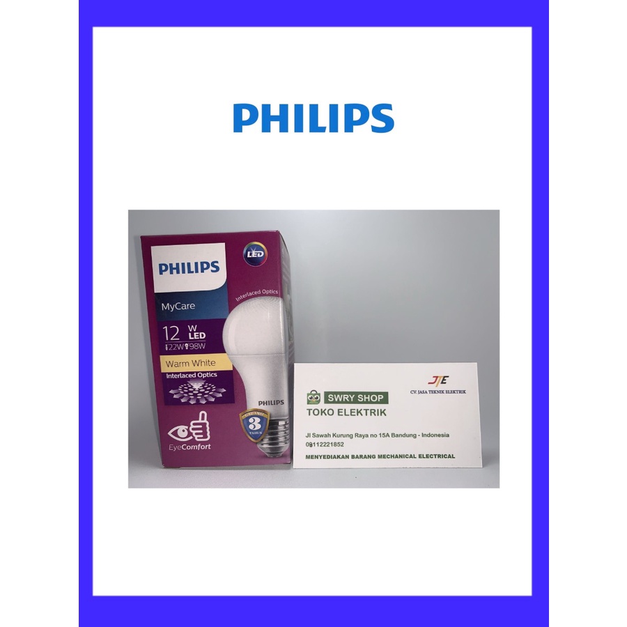 Lampu Bohlam Phillips 10 Watt - Warm White