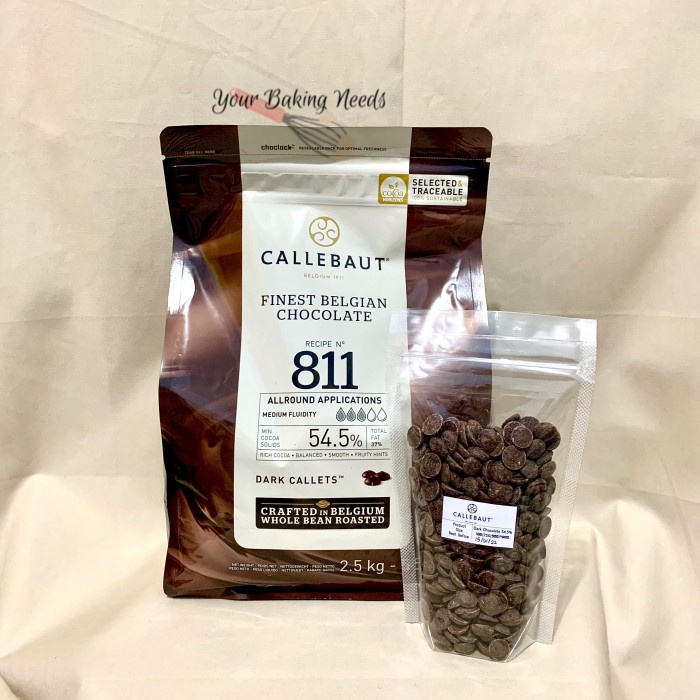 

ORIGINAL MURAH Callebaut Dark Chocolate Couverture 54,5% Repack 250 gr