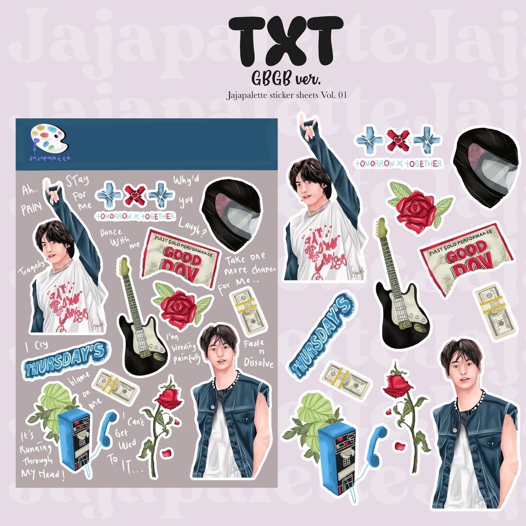 

STIKER Aesthetic KPOP TXT Deco STICKERS for Bujo Vintage