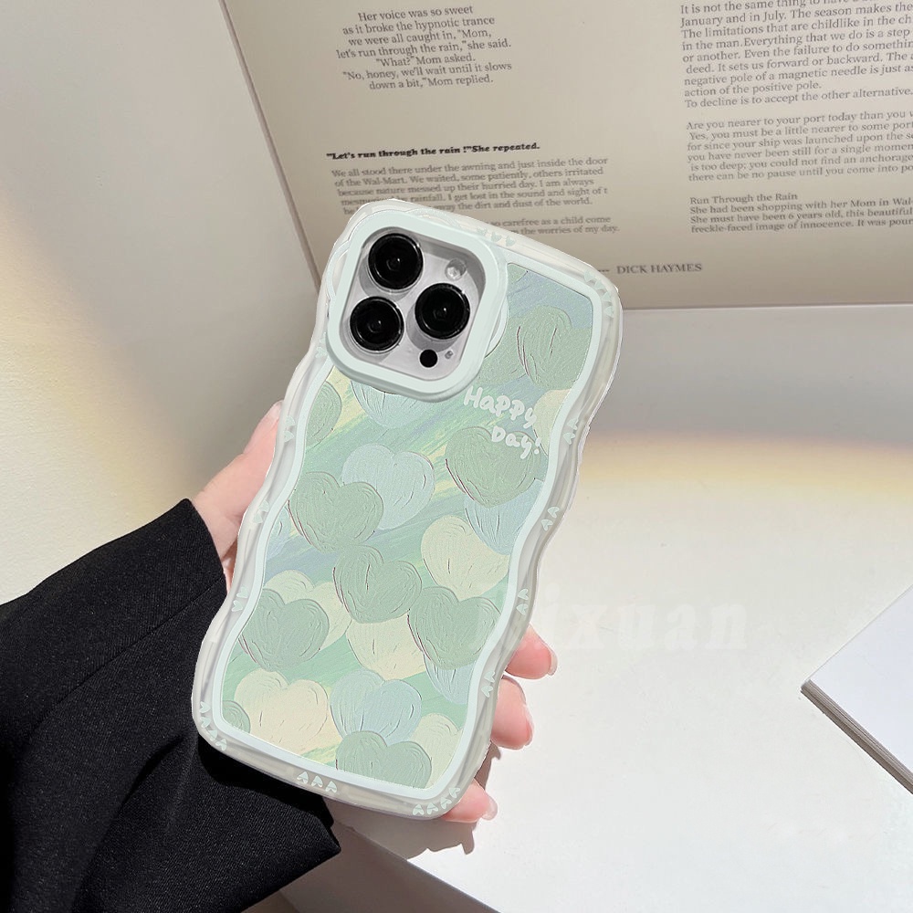 Soft Case Motif Lukisan Minyak Hati Bunga Ungu Untuk iPhone 11 13 12 14 Pro MAX 7 8 Plus 6 6s Plus XR 14 Plus X XS MAX