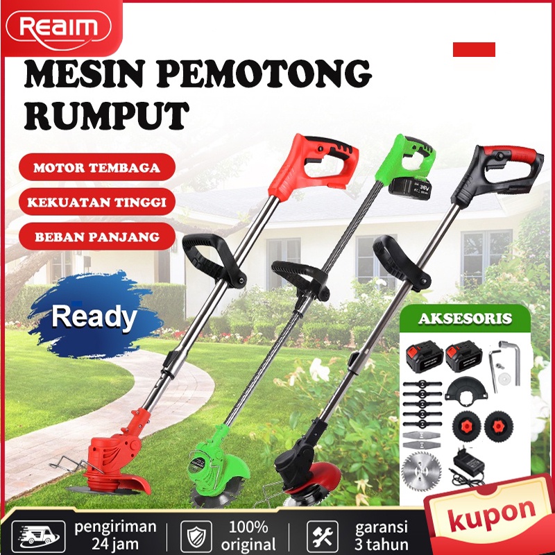 36V/12V/24V Mesin potong rumput batrai Mesin pemotong rumput Mesin potong rumput listrik Pemotong Rumput alat potong rumput Baterai Potong Rumput Cordless Xenon Baterai