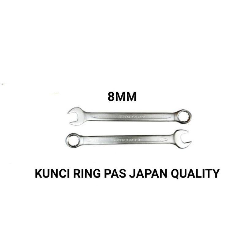 KUNCI RING PAS 8mm CR-V SATIN HEAVY DUTY KENTARO JAPAN QUALITY