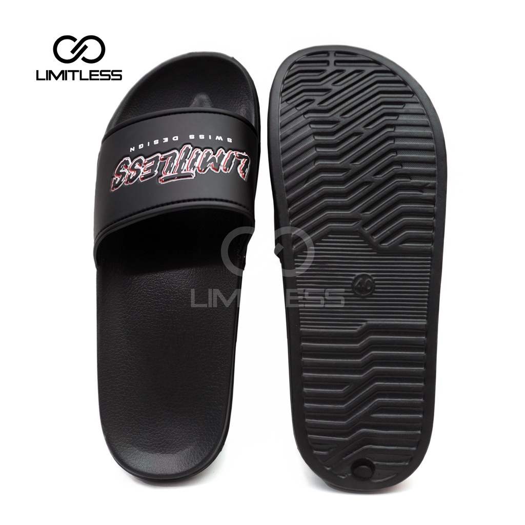 Sandal Slide Pria CLINT Hitam Laki Laki Sendal Slop Cowok Terbaru Sandal Slip On Selop Anti Licin Terbaru Premium Material