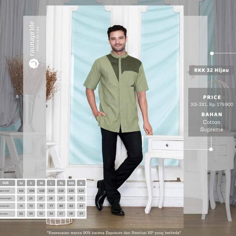XC.18Oc22х– Gamis katun dewasa RGD 32 HIJAU RGD 32 COKLAT | Rauna RK 324 Hijau & RK 325 coklat RK 33