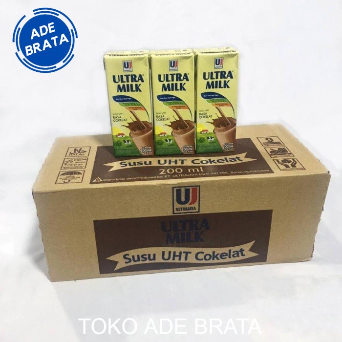 

susu ultra 200 ml coklat