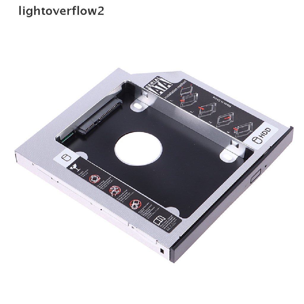 (lightoverflow2) 1pc Caddy Hardisk Eksternal SSD Bahan Aluminum Untuk Laptop (ID)