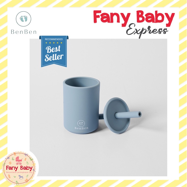 BENBEN SILICONE CUP SET WITH STRAW