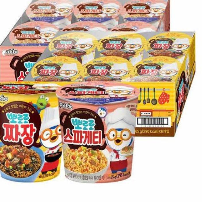 

✨Original✨ READY! PORORO JJAJANG NOODLE - CARBONARA SPAGHETTI - MIE INSTANT KOREA IMPORT - Jjajangmen