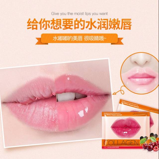 IMAGES Cherry Collagen Lip Mask Rumah Cantik 354 Masker Perawatan Bibir Mencerahkan Dan Menghasilkan Warna Alami Pada Bibir Serta Menyehatkan Bibir