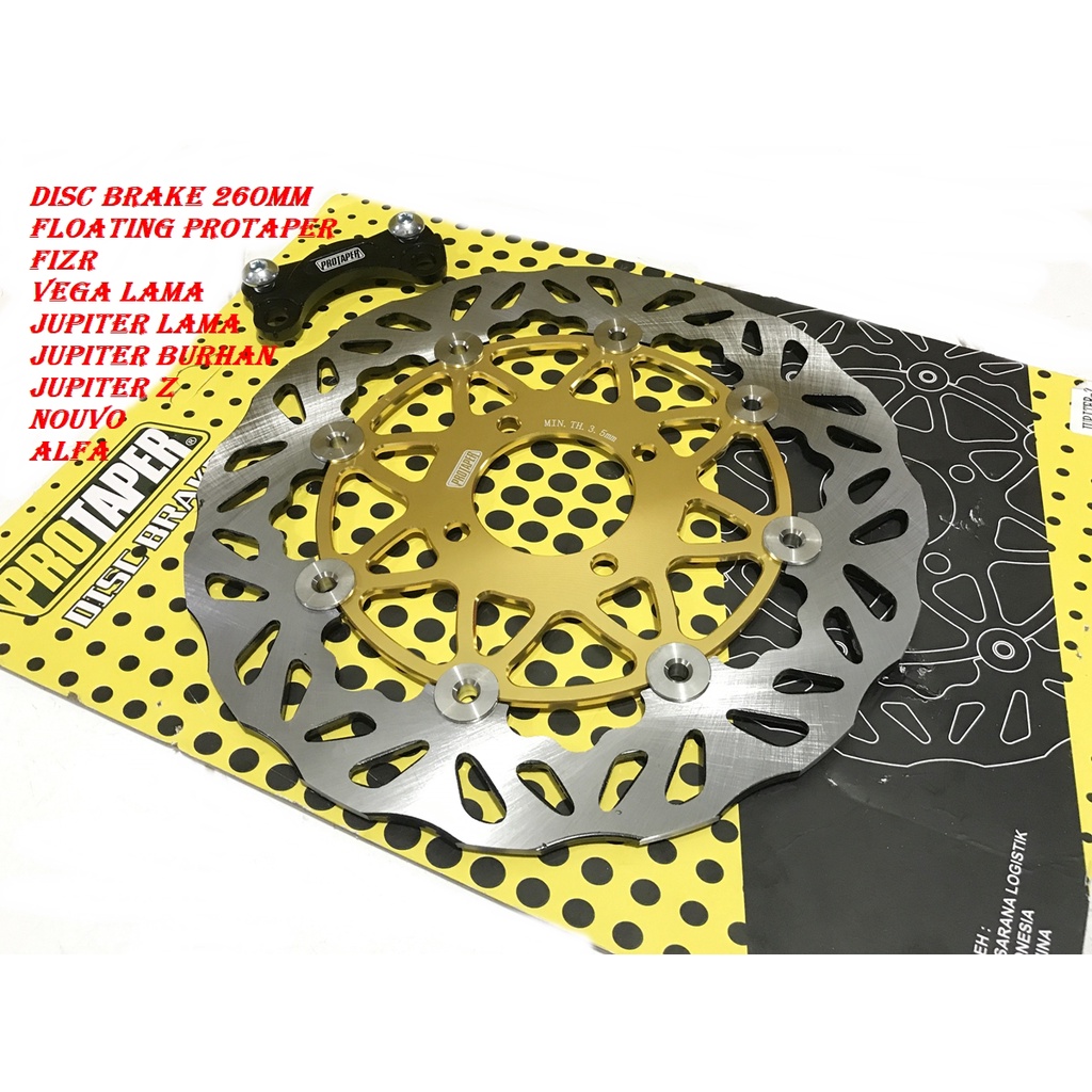 DISC BRAKE FLOATING JUPITER-VEGA-FIZR-ALFA-NOUVO 260MM COPIAN PSM PIRINGAN DEPAN FLOATING NOUVO ALFA JUPITER Z FIZR VEGA  UKURAN 260MM PROTAPER