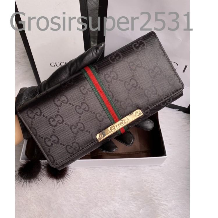 DOMPET LIPAT "GUCCAY"KANVAS FREE BOX+PAPERBAG "GRA.31Oc22d"