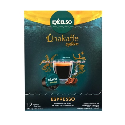 Excelso Unakaffe System Espresso 12pods Kapsul Kopi Ekselso Exselso Kopi Kapsul Cair Pakai Mesin Ekcelso Unakafe Sistem Espreso Kopi Cair