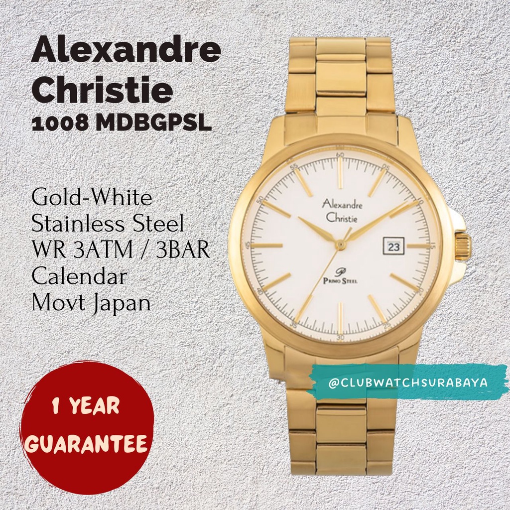 Jam Tangan Pria Alexandre Christie ORI 1008 MDBGPSL / Alexandre Christie Jam Tangan Laki-Laki 1008 M