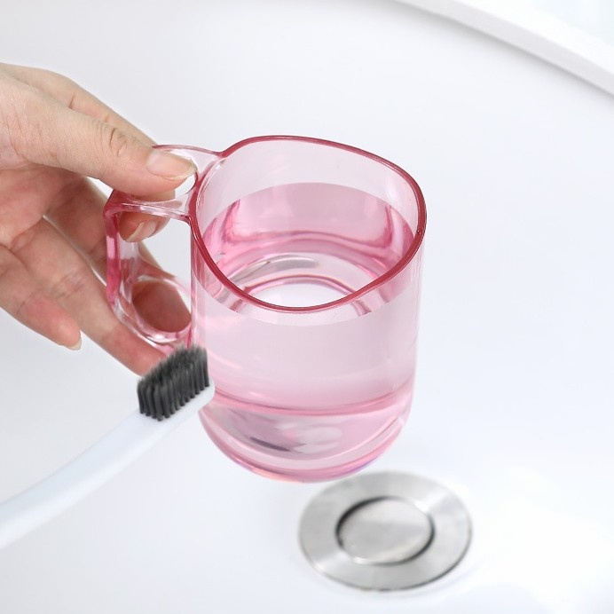 (CLASHOP)Gelas Sikat Gigi Tempat Odol Gelas Kumur Toothbrush Holder Transparant
