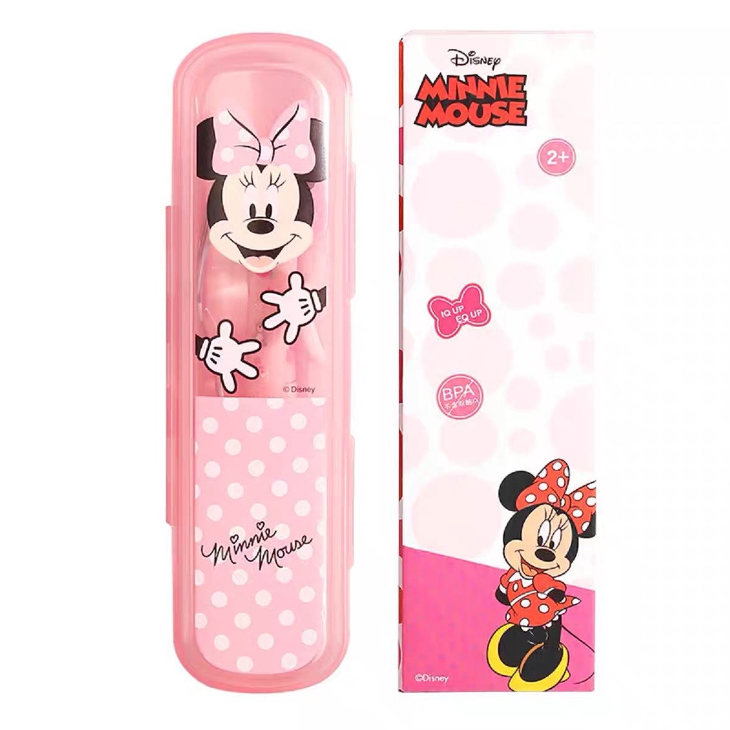 NEW !  SENDOK GARPU SUMPIT KARAKTER MICKEY MINNIE ELSA FROZEN BEKAL SEKOLAH | SET SENDOK GARPU ANAK STAINLESS | CUTLERY SET |