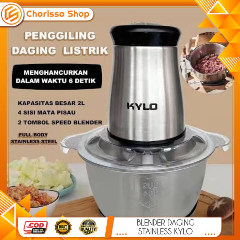 Blender Stainless / Blender Daging Stainless 2 Liter / Chopper Stainless