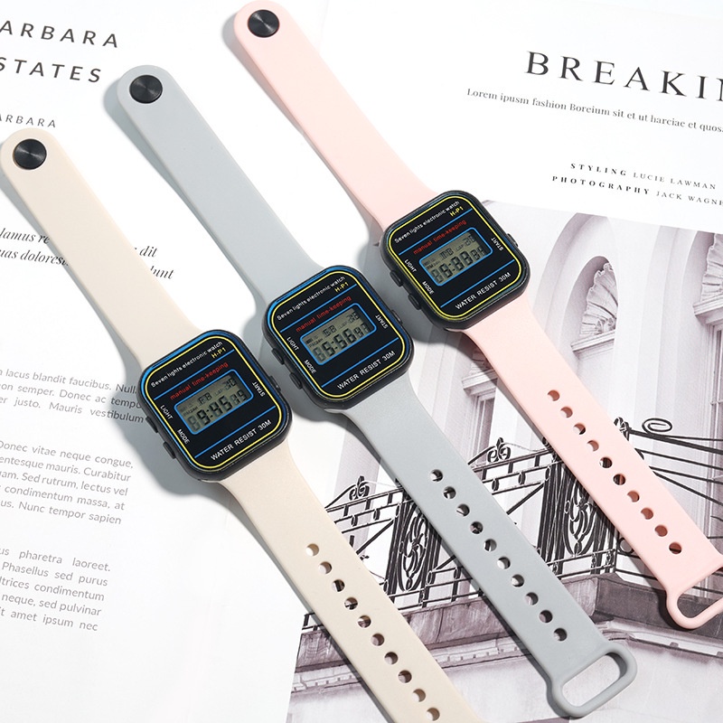 Jam Tangan Anak Original Fashion LCD Watch Olahraga Digital Anti Air Bisa Pilih Warna