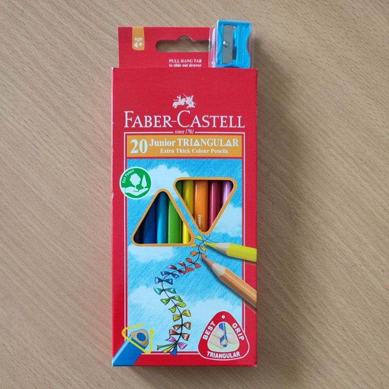 

Pensil Warna Segitiga 20 Warna Faber Castell 1165320 Junior Triangular