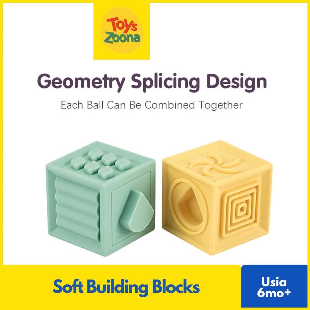 ToysZoona Mainan Edukasi Anak Balok Lentur Soft Building Blocks Building Blocks