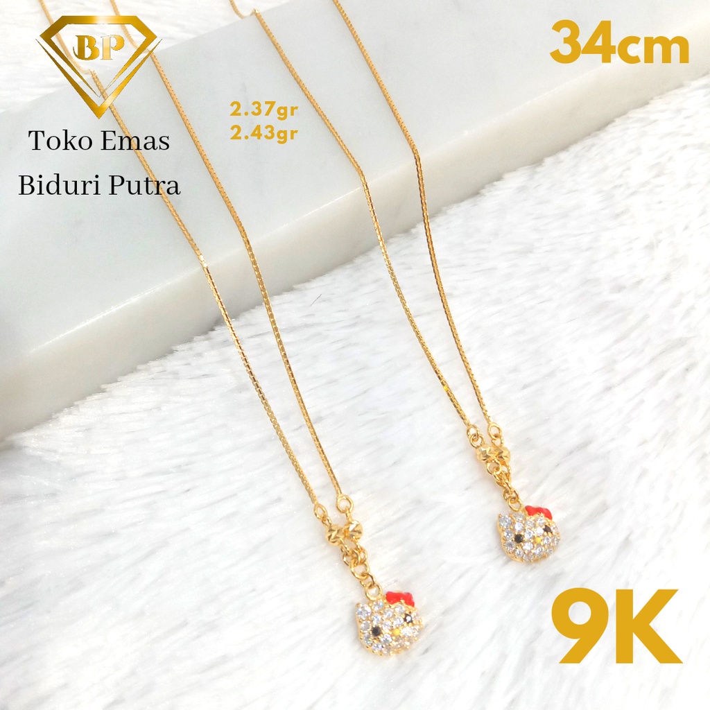 KALUNG ANAK PLUS LIONTIN PERHIASAN EMAS ASLI KADAR 10K/420