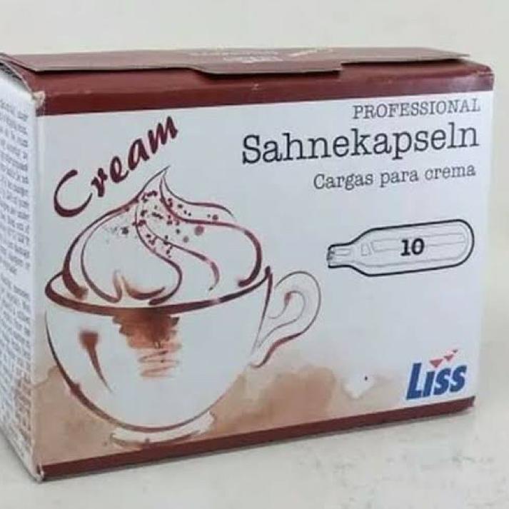 

PROMO HARI INI Liss Cream Charger N20 1 box isi 10 pcs Refill Cream charger gas !!