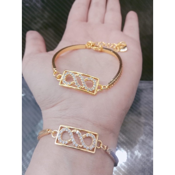 Gelang tangan wanita lapis emas yaxiya xuping perhiasan