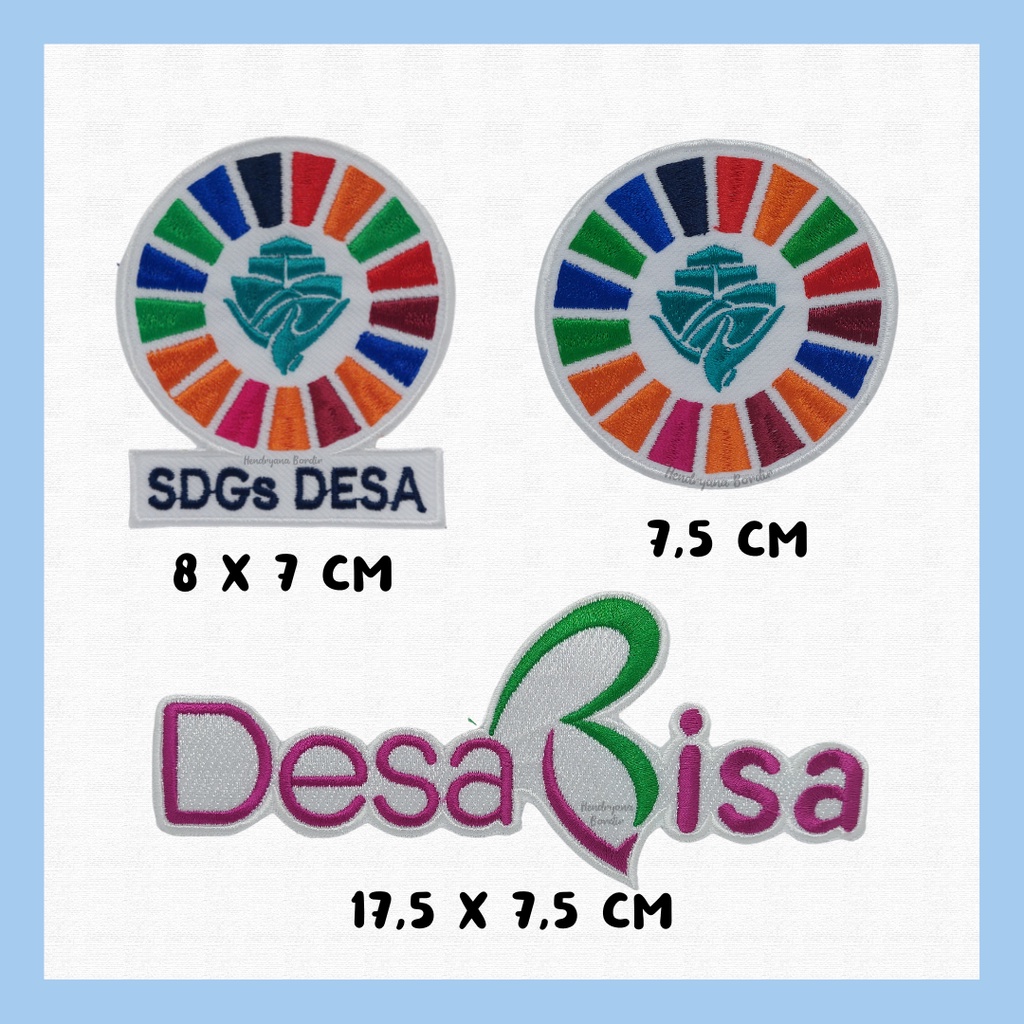 Bordir Logo SDGs Desa Bisa — Patch Badge Bet Emblem