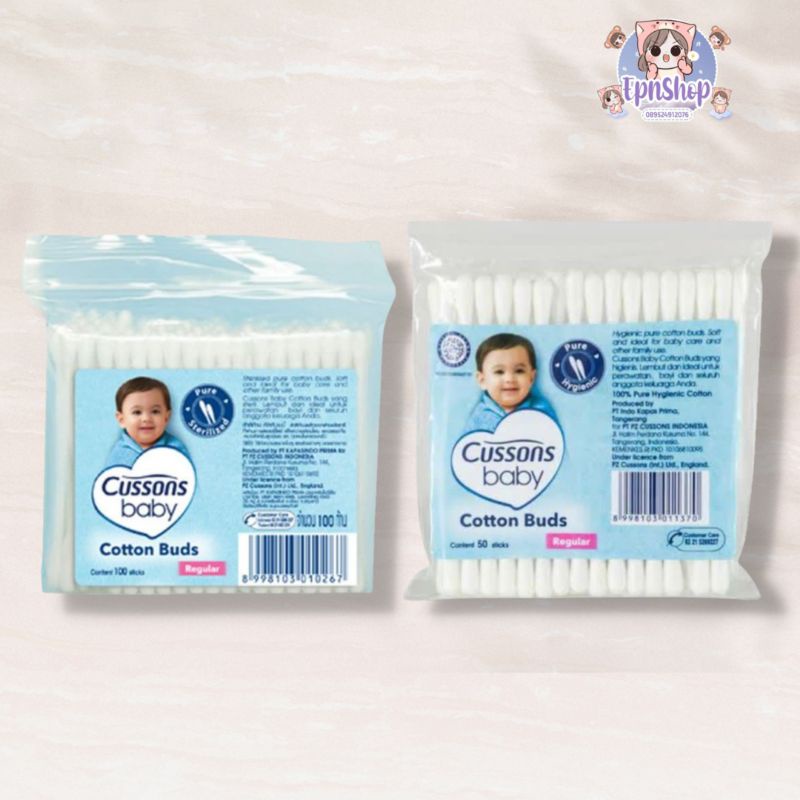 [BPOM] CUSSONS BABY COTTON BUDS REGULER EXTRA FINE 50gr 100gr / COTTON BUD CUSSONS BABY