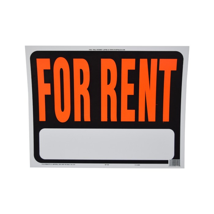 

HY-KO PAPAN PETUNJUK FOR RENT 38X48 CM